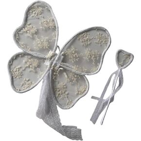 Delicate Embroidered Wing for, Lovely Butterfly Wing and Wand for Themed Photoshoots and Stage Angelic Costume Accessories in Kuwait