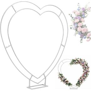 Heart Shaped Balloon Arch Stand for Proposal, 6.7FT Large Metal Heart Frame Reusable Love Flower Arch Decor for Wedding Backdrop Engagement Party Display in Kuwait