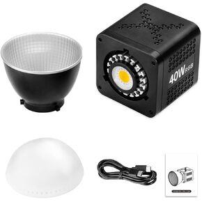 ضوء فيديو RGB COB بقدرة 40 وات، ضوء تعبئة محمول باليد، CCT 2500K-6500K قابل للتعديل مع بطارية 3400 مللي أمبير في الساعة، 20 وضعًا للمشهد، شحن سريع من النوع C، مثالي للتصوير الفوتوغرافي ومدونات الفيديو in Kuwait