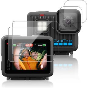 NOUKAJU [2+2Pack] واقي شاشة لـ GoPro LIT Hero، زجاج مقسى عالي الدقة، صلابة 9 ساعات، خدش، مضاد لبصمات الأصابع، واقي غشاء زجاجي مقوى لكاميرا GoPro LIT Hero in Kuwait
