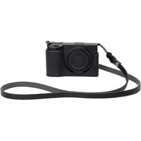 GRIV Vintage Genuine Leather Camera Case with Shoulder Strap for Ricoh GR IV/GR IV X/GR IV HDF/GR4 Handmade Half-Wrap Cover (Black) in Kuwait
