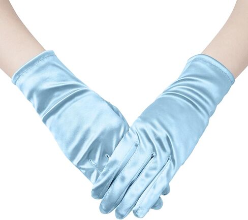 JISEN Women 1920s Satin Velvet gloves Formal Bridal Banquet Party Wedding Opera Colorful Mitten in Saudi Arabia