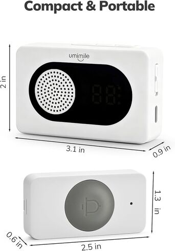 نظام اتصال لاسلكي من Umimile Caregiver Pager للمنزل، تنبيه الممرضة مع شاشة LED وصوت، 6 أزرار، نطاق 150 متر/500 قدم، 26 نغمة رنين، للمرضى المسنين، ورعاية كبار السن، والعيادة ودار التمريض، أبيض in Kuwait