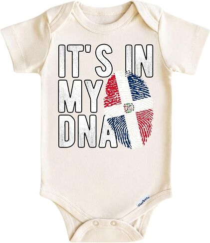 جمهورية الدومينيكان DNA Baby Onesie Boys Girls، Bodysuit أو T-shirt هدية لحديثي الولادة لعائلة الدومينيكان in Kuwait