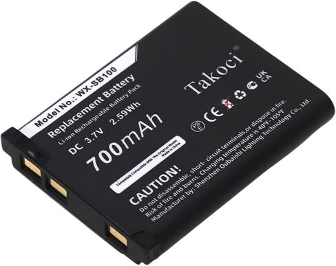 بطارية بديلة KOVHIHAV لباناسونيك Attune II HD3 WX-CH455 WX-ST100 WX-ST300، تناسب الجزء رقم WX-SB100، 3.7V 700mAh / 2.59Wh Li-ion in Kuwait