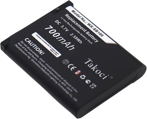 بطارية بديلة KOVHIHAV لباناسونيك Attune II HD3 WX-CH455 WX-ST100 WX-ST300، تناسب الجزء رقم WX-SB100، 3.7V 700mAh / 2.59Wh Li-ion in Kuwait