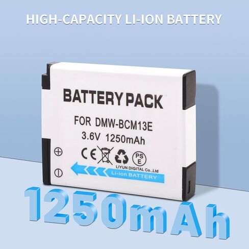 2 حزمة DMW-BCM13E DMW-BCM13 BCM13 بطارية وشاحن USB LED لباناسونيك DMW-BCM13، DMW-BCM13E، DMW-BCM13PP وباناسونيك لوميكس DC-TS7، DMC-FT5، DMC-LZ40، DMC-TS5، DMC-TZ37، DMC-TZ40، DMC-TZ41 in Kuwait