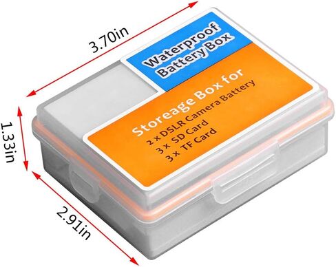 Tectra 2-Pack EN-EL14 EN-EL14a Battery with Battery Storage Case for Nikon D3500, D3400, D3300, D3200, D3100, D5100, D5200, D5300, D5500, D5600, DF, Coolpix P7000, P7100, P7700, P7800 DSLR Cameras in Kuwait