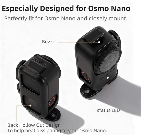 حامل قفص عمودي أفقي قابل للطي لـ DJI Osmo Nano، مع فتحة لولبية مزدوجة 1/4/وصلة محول، إطار حماية ومحول توسيع، تصميم سريع الفك لملحقات DJI Osmo Nano in Kuwait