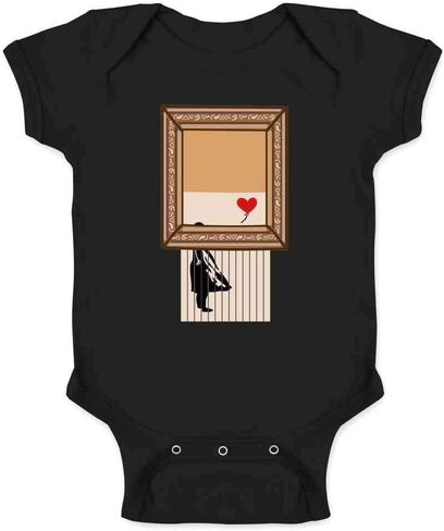 Pop Threads Shredded Banksy Girl With Balloon Funny Art Infant Baby Boy Girl Bodysuit in Saudi Arabia