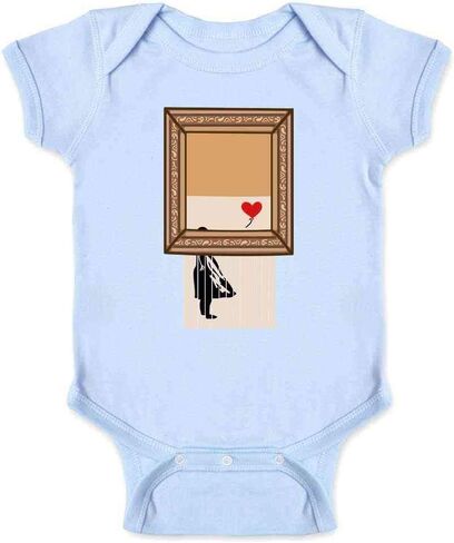 Pop Threads Shredded Banksy Girl With Balloon Funny Art Infant Baby Boy Girl Bodysuit in Saudi Arabia