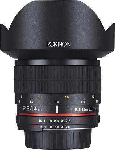 عدسة Rokinon 14 مم f/2.8 IF ED UMC ذات زاوية واسعة جدًا مع شريحة AE مدمجة لنيكون (متجددة) in Kuwait