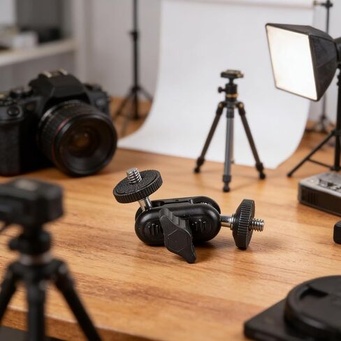 2 Pieces Ballhead Clamp Clip Flexible Magical Arms with 1 / 4inch Male Thread Adapter for Camera Monitor Light Stand Double Ball Head Conjuring Arm in Kuwait