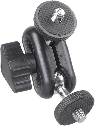 2 Pieces Ballhead Clamp Clip Flexible Magical Arms with 1 / 4inch Male Thread Adapter for Camera Monitor Light Stand Double Ball Head Conjuring Arm in Kuwait