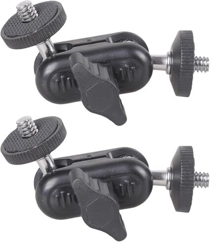 2 Pieces Ballhead Clamp Clip Flexible Magical Arms with 1 / 4inch Male Thread Adapter for Camera Monitor Light Stand Double Ball Head Conjuring Arm in Kuwait