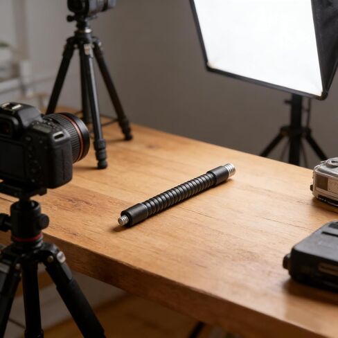 المتانة مرنة معقوفة أنابيب 150 مللي متر 1/4 إلى 3/8 تحويل مسامير قضيب ل Monopod استقبال ضوء حامل الرابط in Kuwait