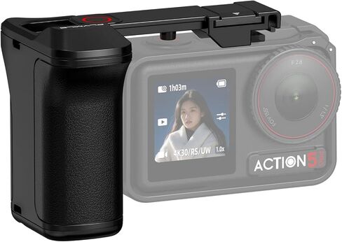 طقم قبضة لـ DJI OSMO Action 5 Pro (للقفص الأصلي)، حامل مقبض توسيع نمط DSLR مع زر مصراع لـ DJI Osmo Action 5 Pro 4 3 ملحقات الكاميرا in Kuwait