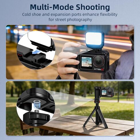 طقم قبضة لـ DJI OSMO Action 5 Pro (للقفص الأصلي)، حامل مقبض توسيع نمط DSLR مع زر مصراع لـ DJI Osmo Action 5 Pro 4 3 ملحقات الكاميرا in Kuwait