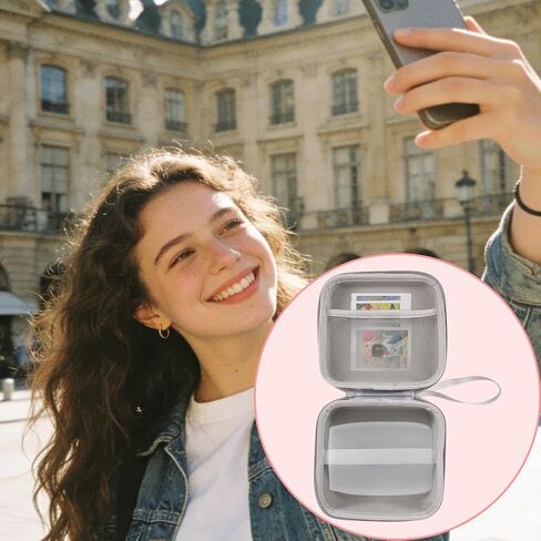حقيبة تخزين صلبة متوافقة مع طابعة الهاتف الذكي Fujifilm Instax Mini Link 3/2/1، حقيبة حمل طابعة صور صغيرة واقية مع جيب شبكي للملحقات (رمادي) in Kuwait