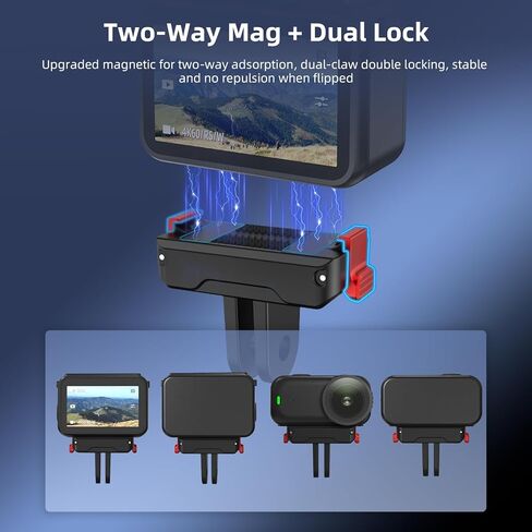 BRDRC 2 Pack Action 6 محول مغناطيسي سريع التحرير لـ DJI Nano، قاعدة توسيع مع محول Go Pro متوافق مع ملحقات DJI Osmo Nano/Action 6 in Kuwait