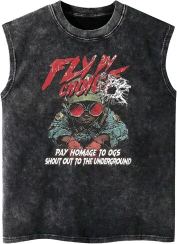 SHENHE Men's Graphic Tank Top Sleeveless Fire Flame Cross Print Gothic Novelty Tee Shirt in Saudi Arabia