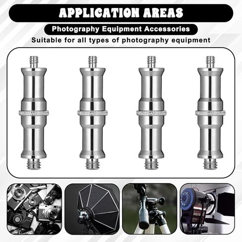 4pcs Standard 1/4 to 3/8 inch Metal Male Convertor Threaded Screw Adapter Tripod Spigot Stud for Studio Light Stand Ball Head Hotshoe/Coldshoe Adapter Flash Holder Wireless Flash Receiver Trigger in Kuwait
