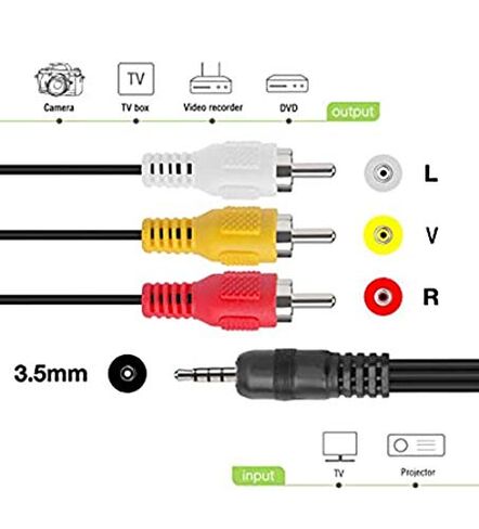 MaxLLTo 3RCA AV A/V وصلة كابل التلفزيون الرصاص لسوني هاندي كام كاميرا الفيديو CCD-TRV418 CCD-TRV338 CCD-TRV48 e CCD-SC55 e in Kuwait