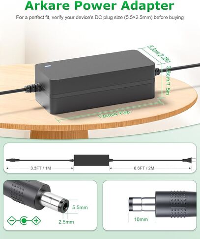 12V 6A Power Supply Adapter 72W 10FT AC/DC Adapter 100-240V DC 12 Volt 6 Amp 5A 4A 3A 2A 1A Transformer 5.5x2.5mm Plug for LED Strip Module Light CCTV Security Camera 3D Printer Speaker in Kuwait