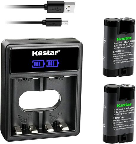 Kastar 1-Pack NH-10 NH10 بطارية وLCD استبدال شاحن USB مزدوج لكاميرا Fujifilm FinePix E510 Zoom، FinePix E550، FinePix E550 Zoom، FinePix E610 Zoom، FinePix A310 Zoom، Coolpix 600 Camera in Kuwait
