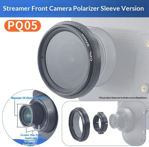 CPL Filter for Dash Cam Universal Sleeve Telescopic Lens Circular Polarizer Lens Minimizer Glare and Reflective Reduction in Kuwait