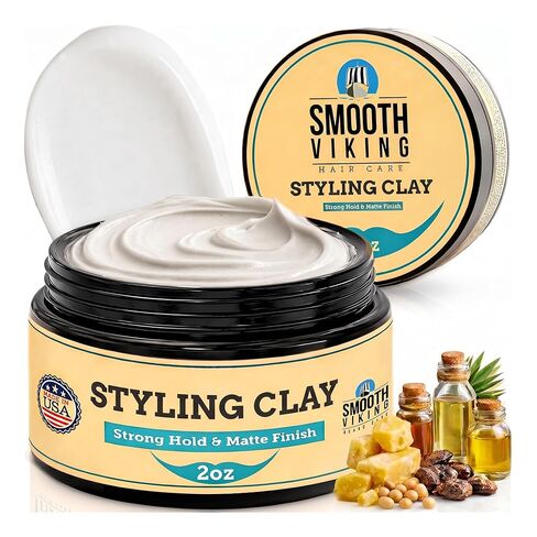 Hair Pomade for Men | Smooth Viking Pomade for Men Medium Hold & High Shine (2 Ounces) - Water Based Mens Hair Pomade for Straight, Thick and Curly Hair in Saudi Arabia