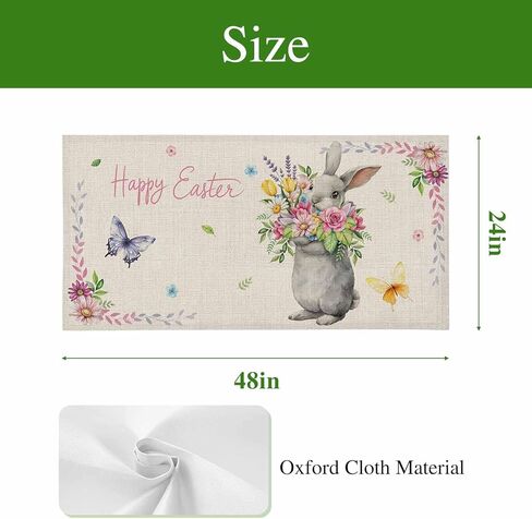 Happy Easter Fluorescent Light Covers for Ceiling Lights 4x2 feet,2 Pack Magnetic Light Filters for Classroom,Cute Bunny Vintage Spring Flowers Butterfly Fluorescent Lamp Shade Panel for Office School in Saudi Arabia