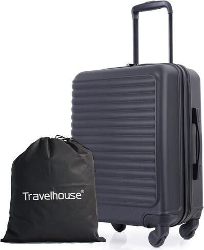Travelhouse 16 Inch Carry On Luggage Airline Approved,Hardshell Small Carry Suitcases with 360° Spinner Wheels, Rolling Suitcase with TSA Approved in Saudi Arabia