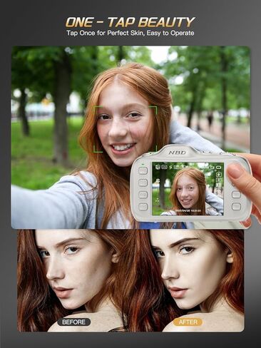 كاميرا رقمية True 4K مع وضع التجميل، وكاميرا تسجيل فيديو بدقة 64 ميجابكسل للمبتدئين، وتكبير/تصغير 16X، ومضادة للاهتزاز والتركيز التلقائي، وبطاقة 32 جيجابايت، وكاميرات محمولة فائقة الصغر 120 جرام للتصوير الفوتوغرافي (أبيض) in Kuwait