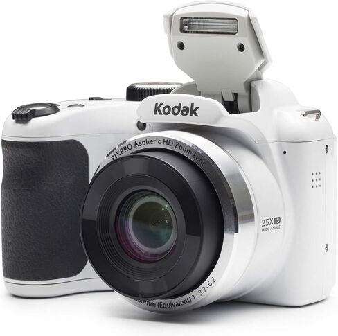 كاميرا رقمية Kodak PIXPRO AZ252 Astro Zoom 16 ميجابكسل (أبيض) مع بطاقة SD وحقيبة سعة 32 جيجابايت (3 عناصر) in Kuwait