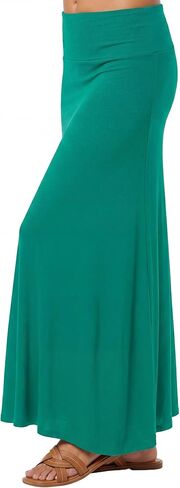 LYANER Women's Casual High Waist Solid Flare Long Maxi Skirt in Saudi Arabia