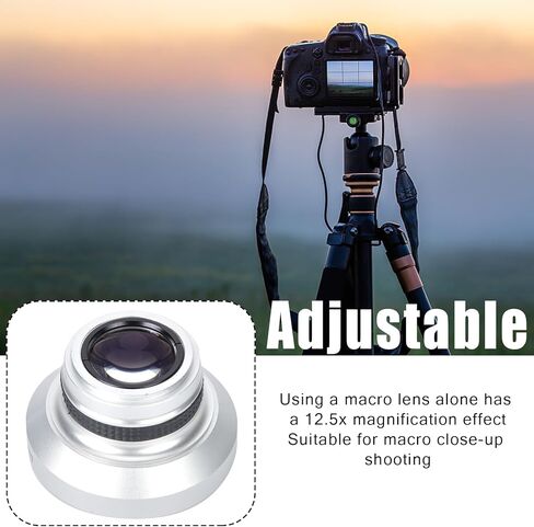 عدسة إضافية فضية قوية 37 مم 0.25X Super Fisheye لعدسات الكاميرا ذات العيار 37 مم، عدسة التصوير الفوتوغرافي للكاميرا، هي لعدسة الكاميرا الافتراضية in Kuwait