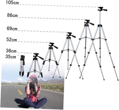 حامل ثلاثي القوائم من SHINEOFI بارتفاع 360 درجة قابل للتعديل مع حامل سريع التحرير لكاميرات DSLR وكاميرات الفيديو، تصميم خفيف الوزن ومحمول منزلق in Kuwait