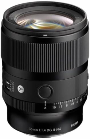 مجموعة عدسات Sigma 35mm f/1.4 DG II Art المتوافقة مع حامل E (إطار كامل) مع فلتر للأشعة فوق البنفسجية + حافظة غطاء العدسة + مجموعة تنظيف + قطعة قماش (5 قطع) in Kuwait