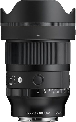 مجموعة عدسات Sigma 35mm f/1.4 DG II Art المتوافقة مع حامل E (إطار كامل) مع فلتر للأشعة فوق البنفسجية + حافظة غطاء العدسة + مجموعة تنظيف + قطعة قماش (5 قطع) in Kuwait
