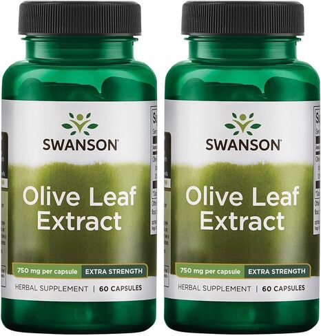 كبسولات مستخلص أوراق الزيتون Swanson مع 20 ٪ من Oleuropein - (60 كبسولة ، 750 ملغ لكل منهما) (2 عبوة) in Kuwait
