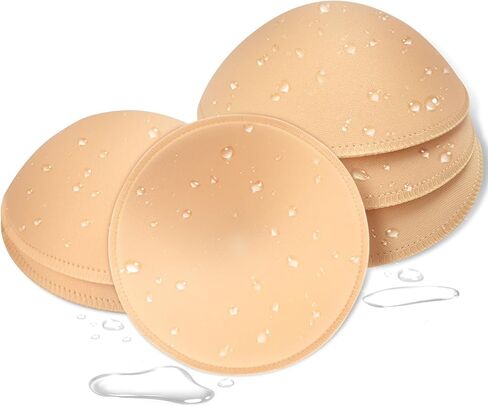 Waterproof Bathing Suit Inserts 4 Pairs, Round Swimsuit Pads Inserts Bra Cups for Women Bikini Sport Top in Saudi Arabia