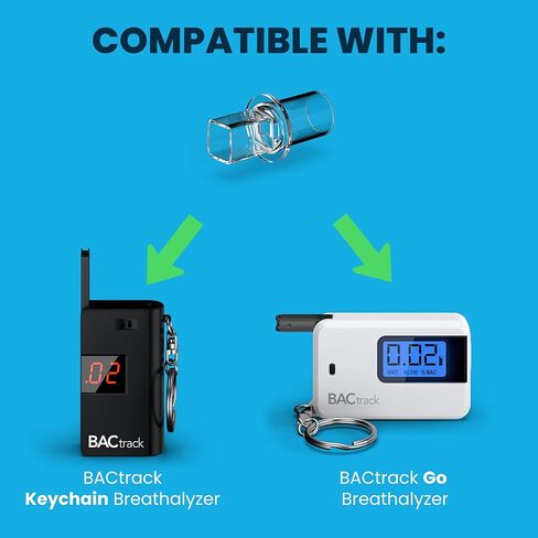 قطع الفم لسلسلة مفاتيح BACtrack (20 قطعة) | متوافق مع سلسلة مفاتيح BACtrack وGo وVio وT60 لأجهزة اختبار الكحول في التنفس | غير متوافق مع أجهزة قياس التنفس BACtrack C6 وC8 in Saudi Arabia
