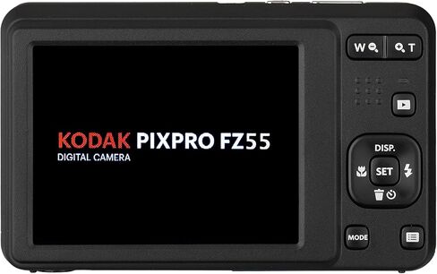 كاميرا كوداك PIXPRO FZ55 الرقمية (أزرق) | مستشعر 16 ميجابكسل، تكبير بصري 5X، عدسة واسعة الزاوية 28 ملم وفيديو عالي الدقة | رائعة للسفر والتصوير الفوتوغرافي للمبتدئين (FZ55BL) + بطاقة سعة 32 جيجابايت + حافظة + قطعة قماش للتنظيف in Kuwait