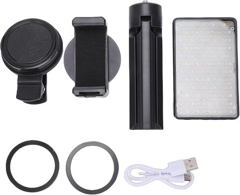 Selfie Light, 120 LED 2800K 7500K Adjustable Brightness Camera Light, Rechargeable with Clamp/Holder Tripod CPL Filter for Live Streaming Video Conference in Kuwait