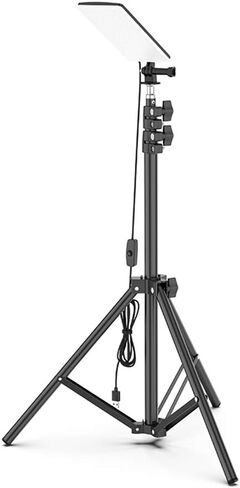 RiToEasysports Outdoor LED Light Camping LED Light with Tripod Stand 84 1680 6500K True White 10W USB Powered Portable for Camping Beach BBQ Photo Fill (Black) in Kuwait