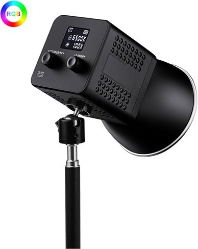 ضوء فيديو LED محمول بقدرة 40 وات RGB، ضوء فيديو محمول COB مع بطارية 3400 مللي أمبير في الساعة، درجة حرارة لون قابلة للتعديل و20 وضعًا للمشهد، شحن سريع من النوع C PD 65 وات، مثالي للتصوير الفوتوغرافي in Kuwait