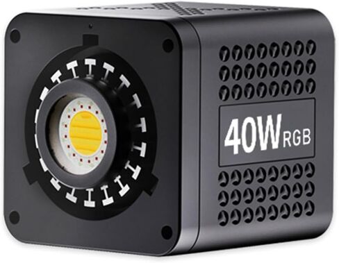 ضوء فيديو LED محمول بقدرة 40 وات RGB، ضوء فيديو محمول COB مع بطارية 3400 مللي أمبير في الساعة، درجة حرارة لون قابلة للتعديل و20 وضعًا للمشهد، شحن سريع من النوع C PD 65 وات، مثالي للتصوير الفوتوغرافي in Kuwait