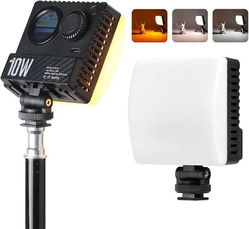 ضوء فيديو RGB، 10 وات RGB ملء ضوء LED صغير مع سطوع قابل للتعديل ودرجة حرارة اللون وشاشة LCD، لصورة مدونة الفيديو الفوتوغرافية in Kuwait