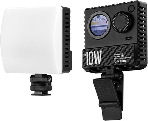 ضوء فيديو RGB، 10 وات RGB ملء ضوء LED صغير مع سطوع قابل للتعديل ودرجة حرارة اللون وشاشة LCD، لصورة مدونة الفيديو الفوتوغرافية in Kuwait